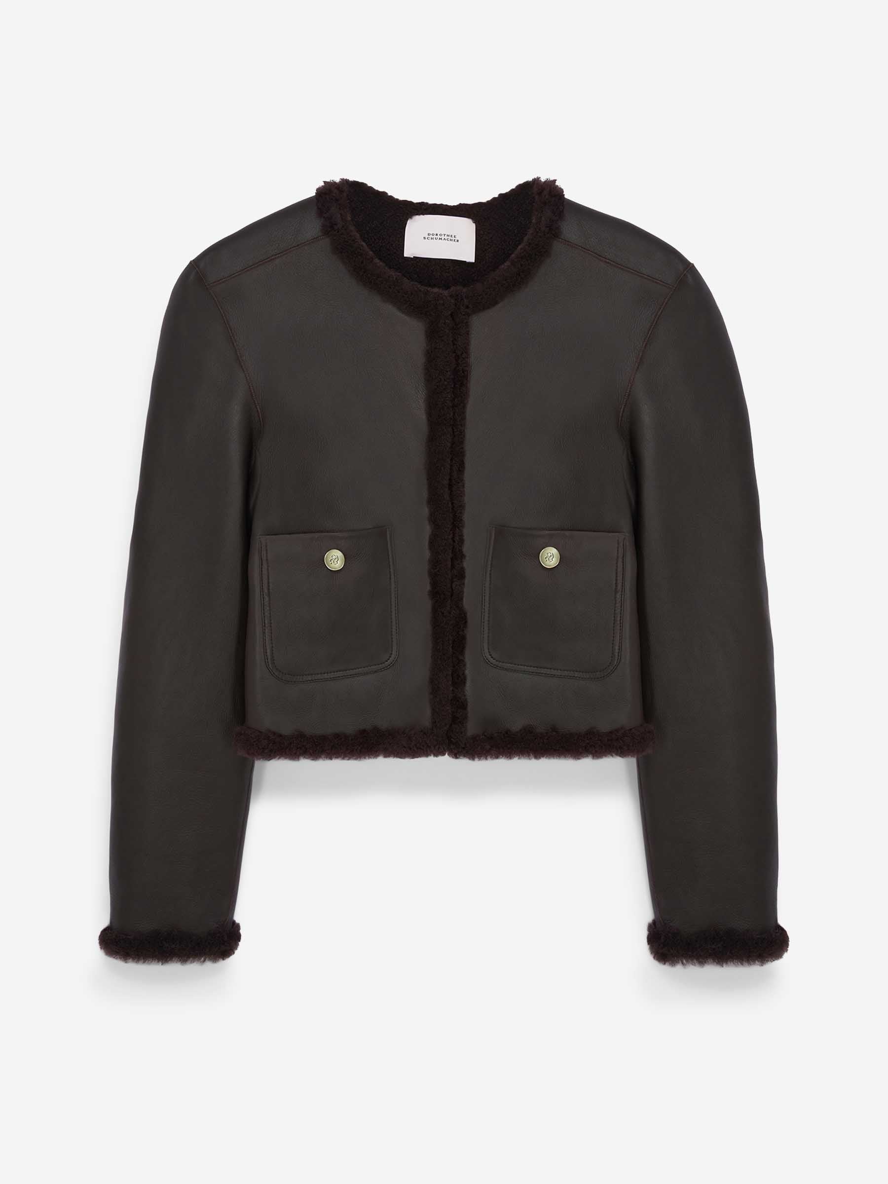Dorothee Schumacher Mujer Barcelona Chaqueta Reversible Piel color Marrón Oscuro sku 741-002260 01 - Foto 1