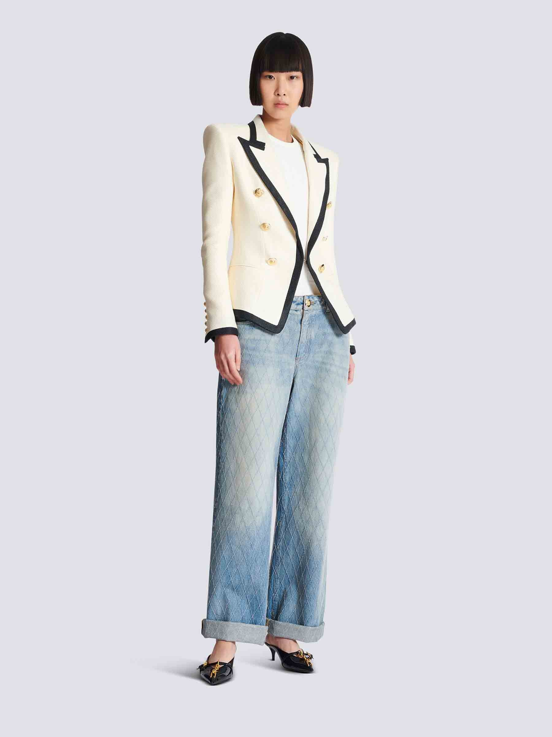 Balmain – Double Breasted Denim Blazer Mujer 741-002122 01
