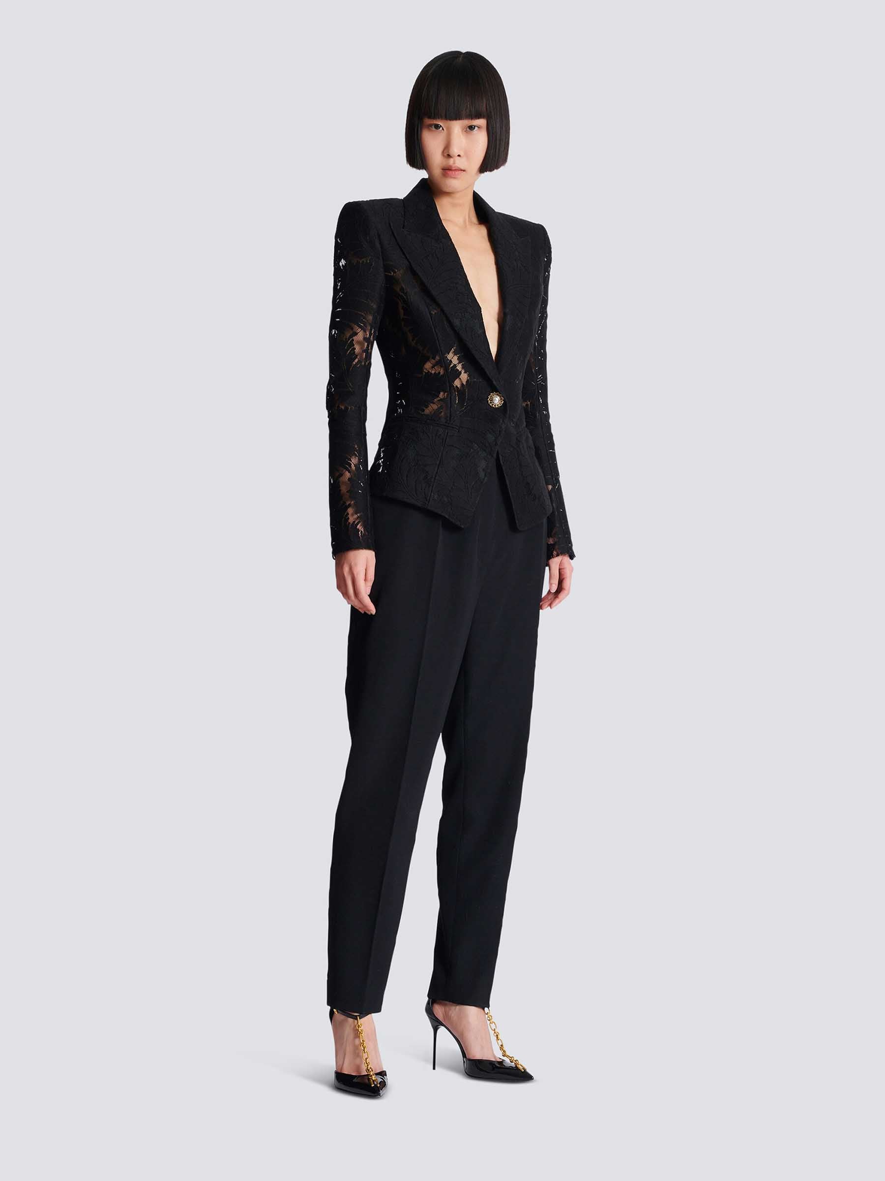 Balmain Mujer Barcelona Blazer Encaje color Negro sku 741-002274 01 - Foto 2