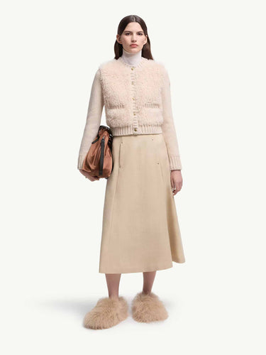 Moncler Mujer Barcelona Cárdigan Lana Plush color Crema sku 741-002275 01 - Foto 2