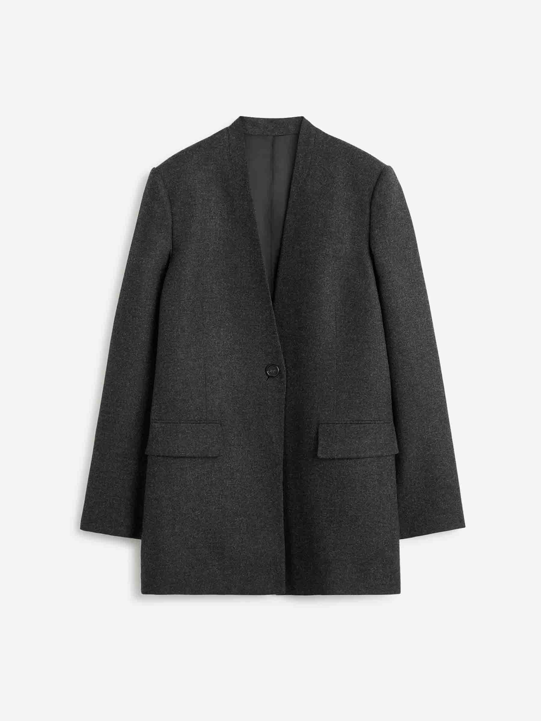 TOTEME Mujer Barcelona Blazer Recta Bufanda color Gris Oscuro sku 741-002277 01 - Foto 1