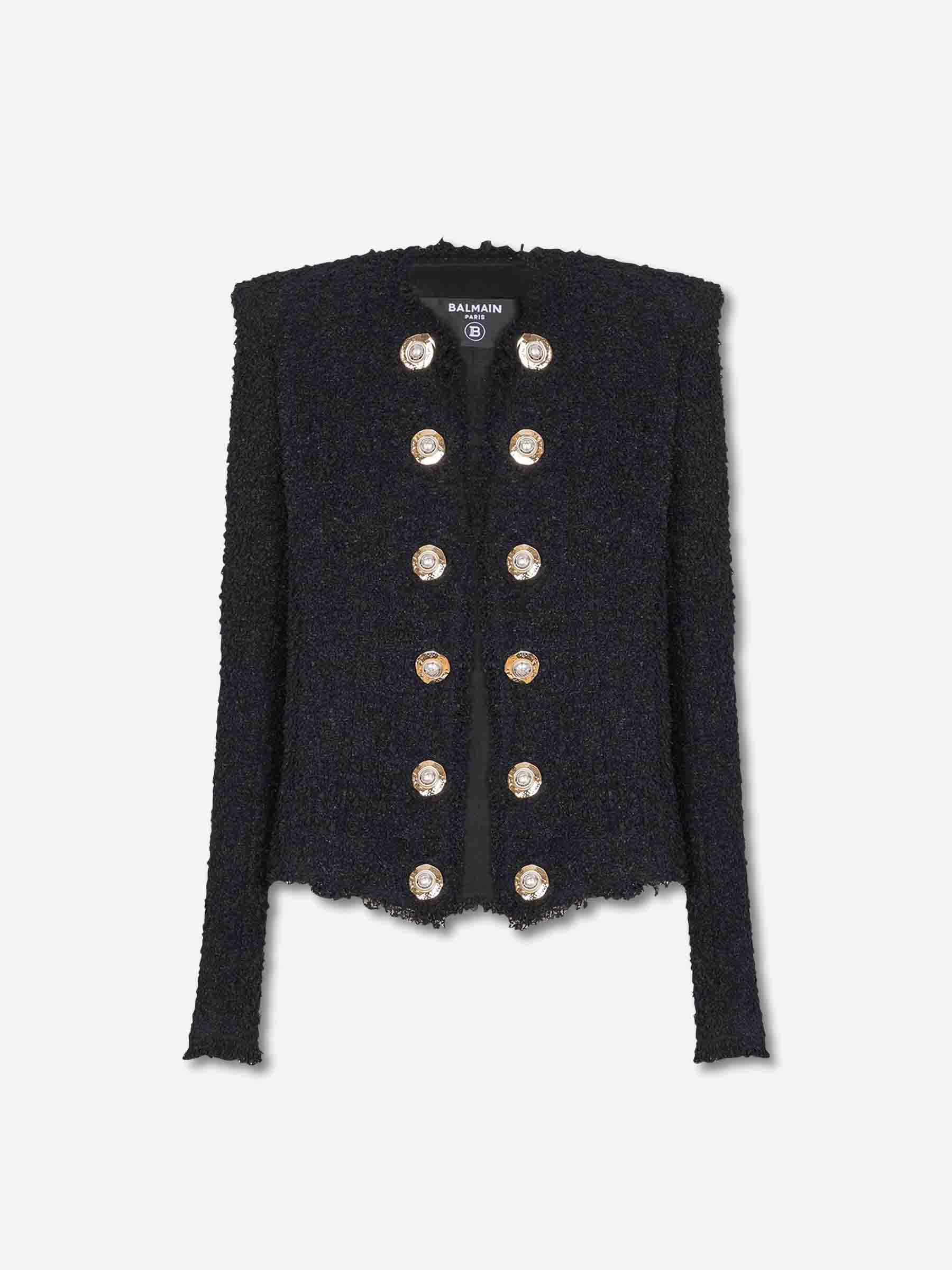 Balmain Mujer Barcelona Chaqueta Tweed color Negro sku 741-002282 01 - Foto 1