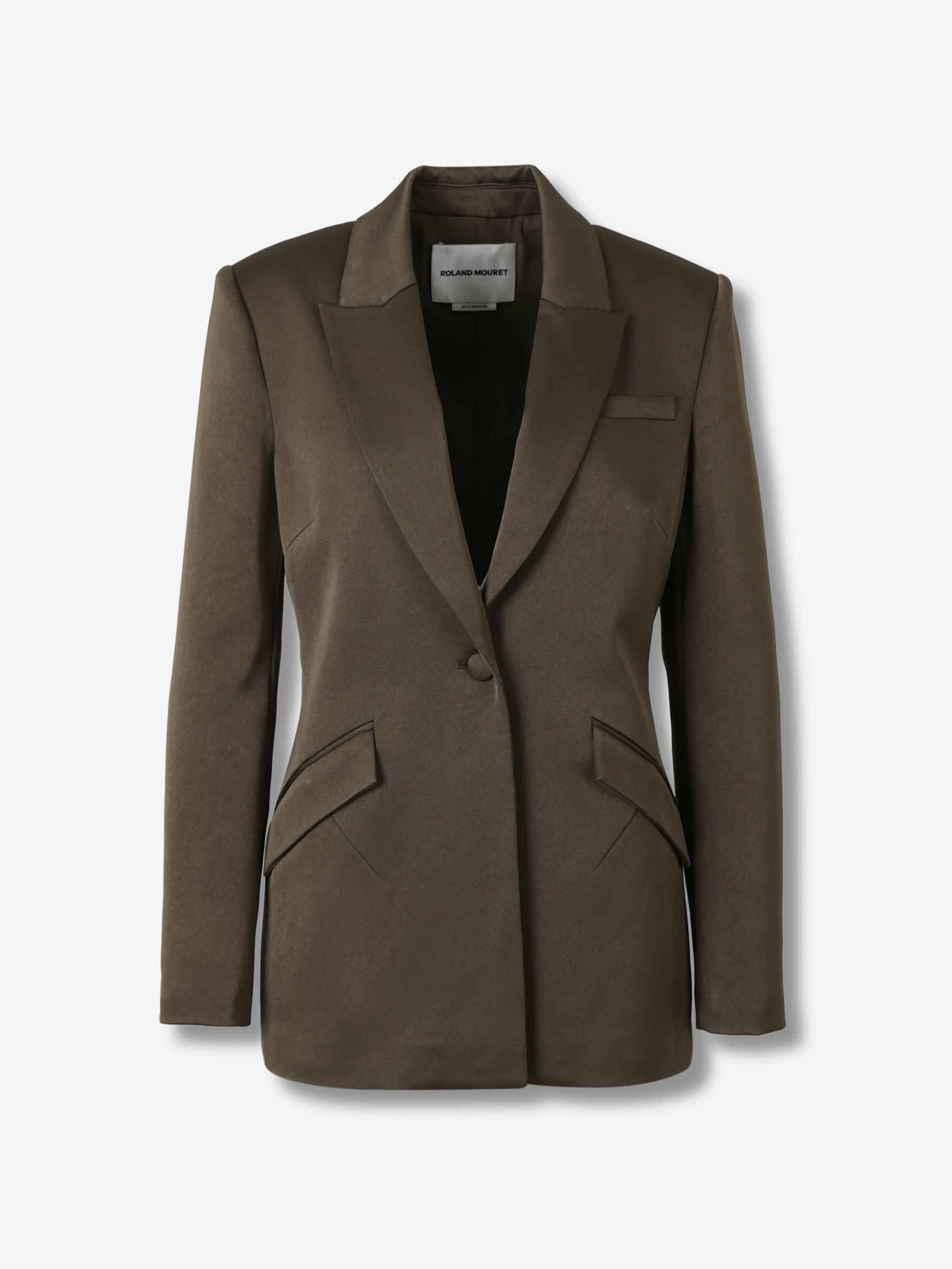 Roland Mouret Mujer Barcelona Blazer Recto color Verde Militar sku 741-002286 01 - Foto 1