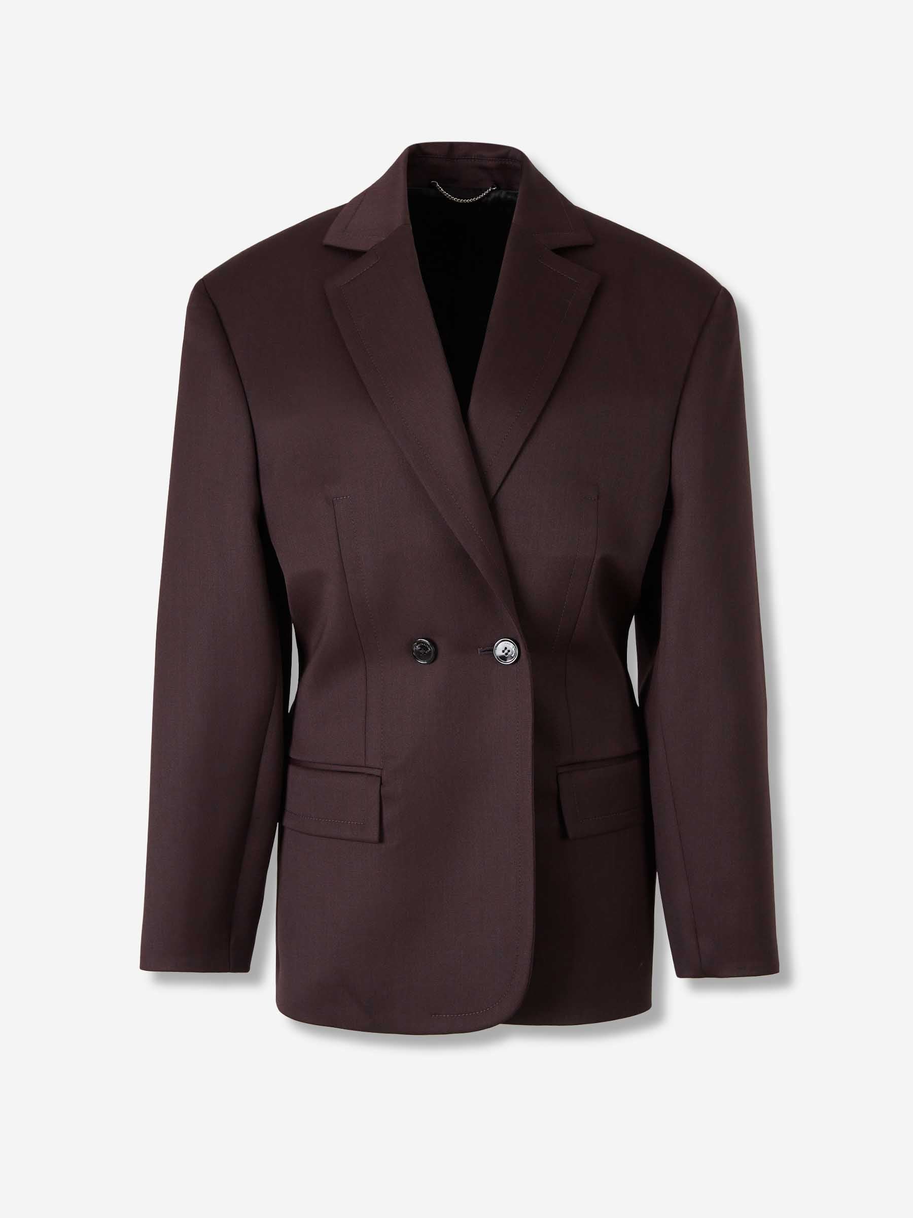 Magda Butrym Mujer Barcelona Blazer Recta Lana color Burdeos sku 741-002290 01 - Foto 1