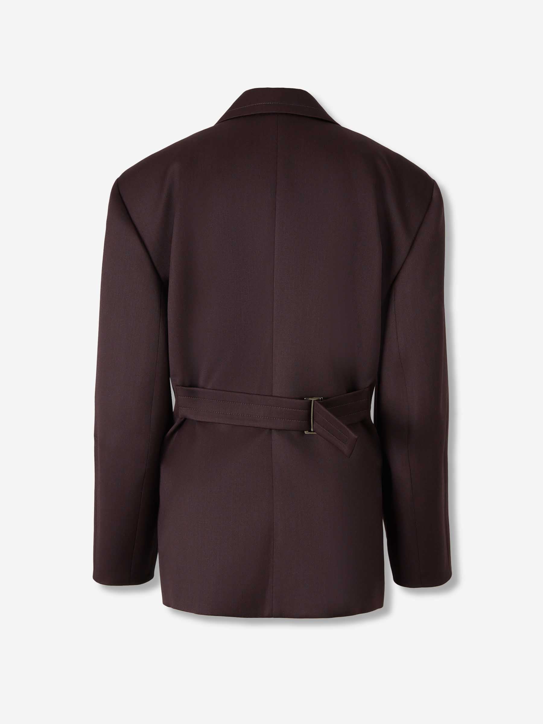 Magda Butrym Mujer Barcelona Blazer Recta Lana color Burdeos sku 741-002290 01 - Foto 2