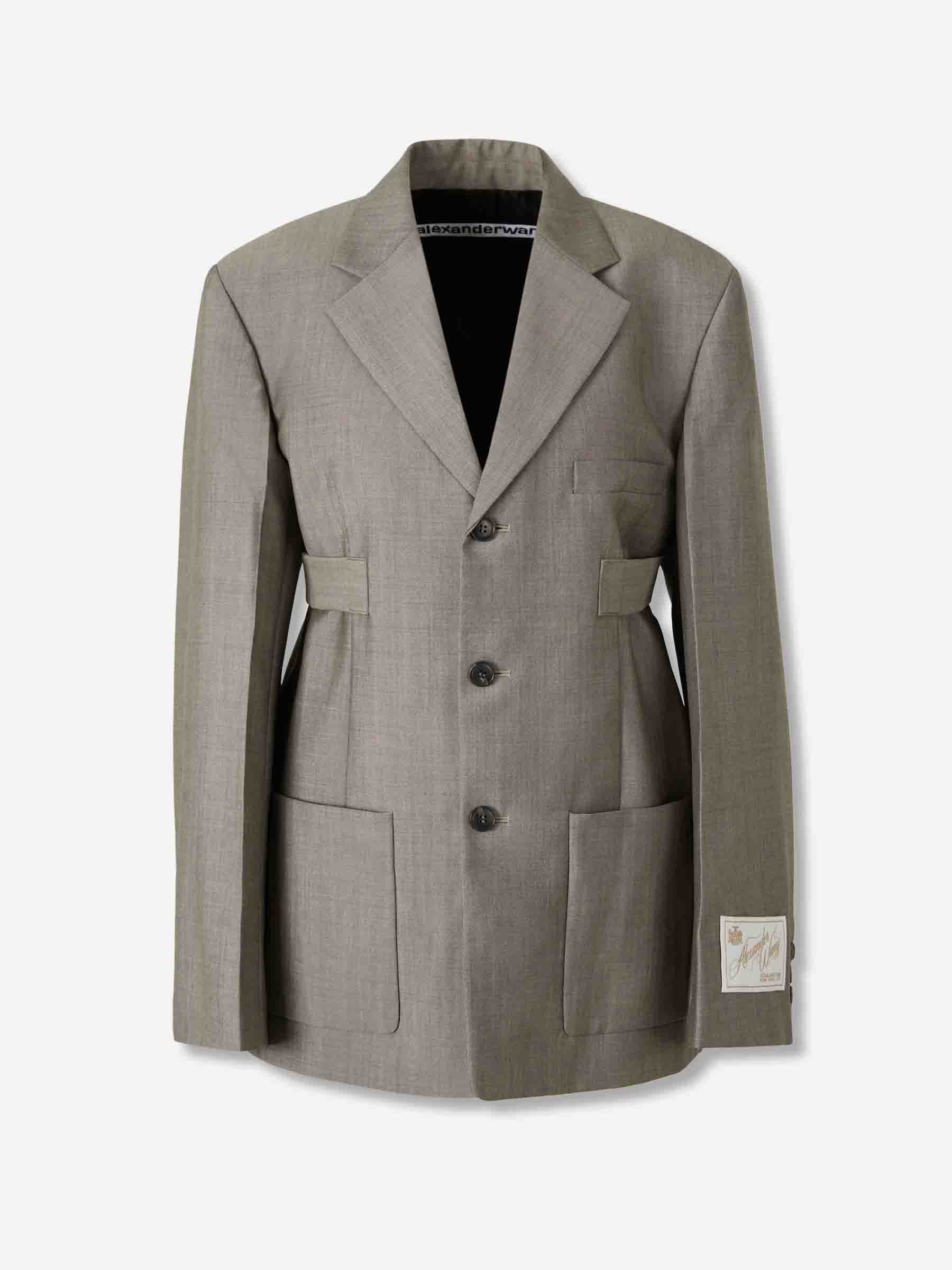 Alexander Wang Mujer Barcelona Blazer Recto Tabs color Taupe sku 741-002296 01 - Foto 1
