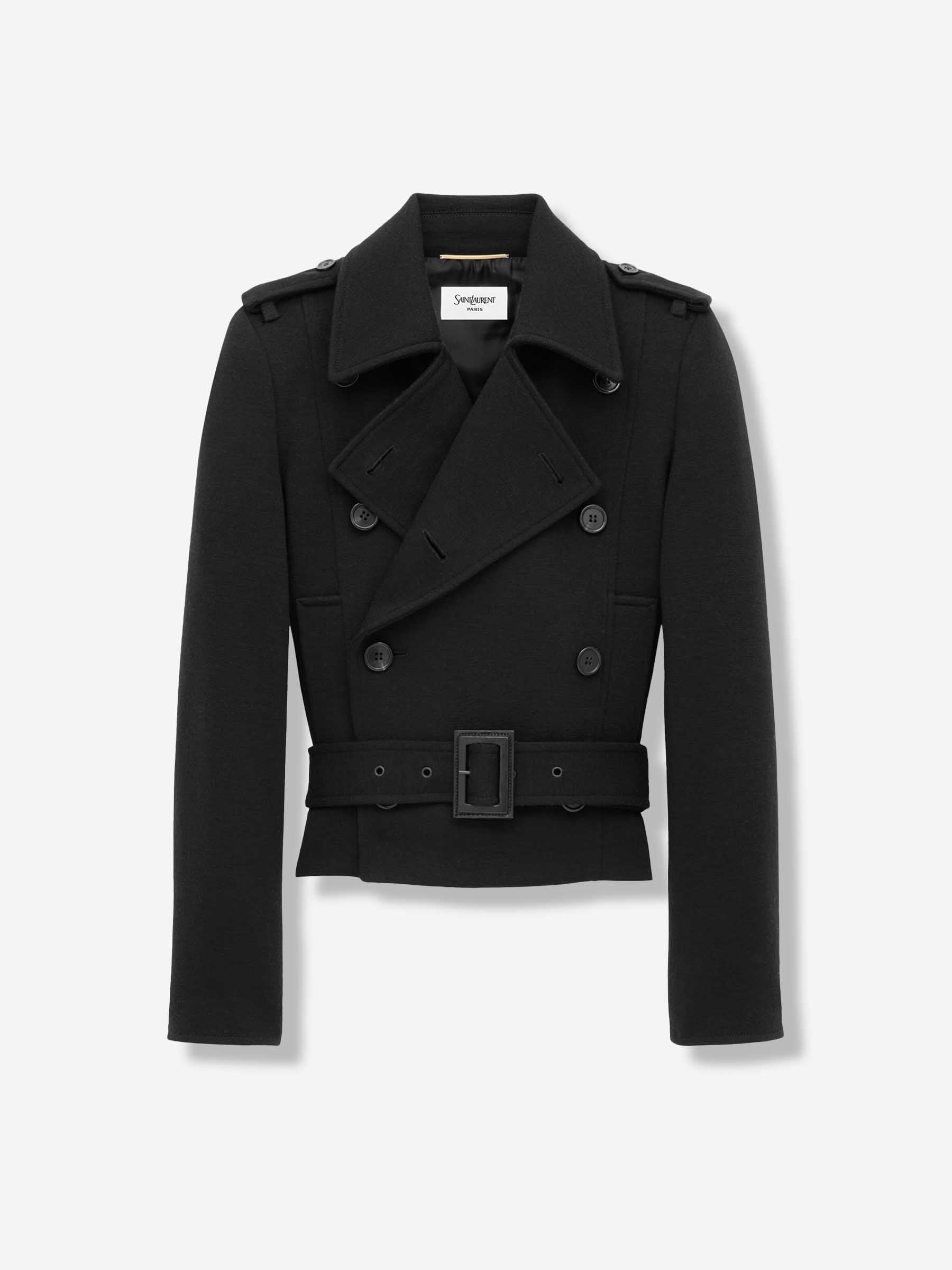 Saint Laurent Mujer Barcelona Chaqueta Corta Doble Cruce color Negro sku 741-002297 01 - Foto 2