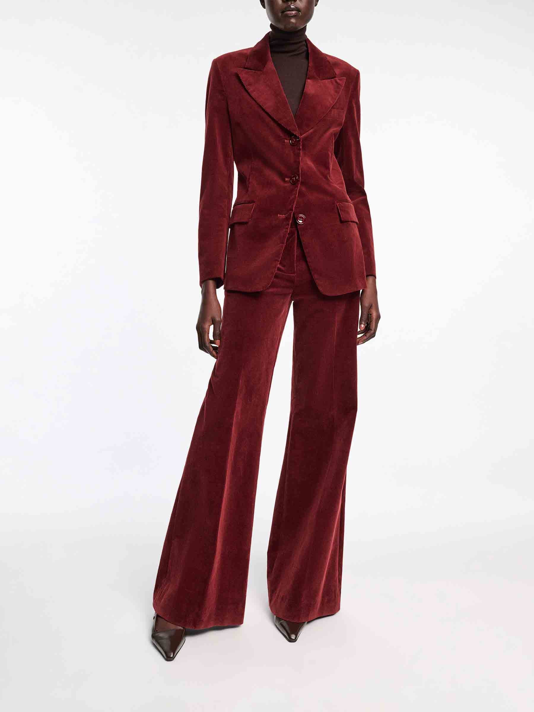 Dorothee Schumacher Mujer Barcelona Blazer Ajustado Pana color Burdeos sku 741-002299 01 - Foto 2