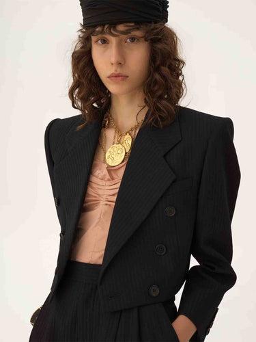 Chloé Mujer Barcelona Blazer Corta Spencer color Negro sku 741-002302 01 - Foto 3