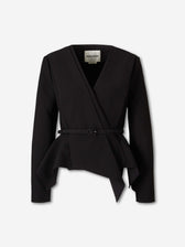 Asymmetrical Peplum Blazer
