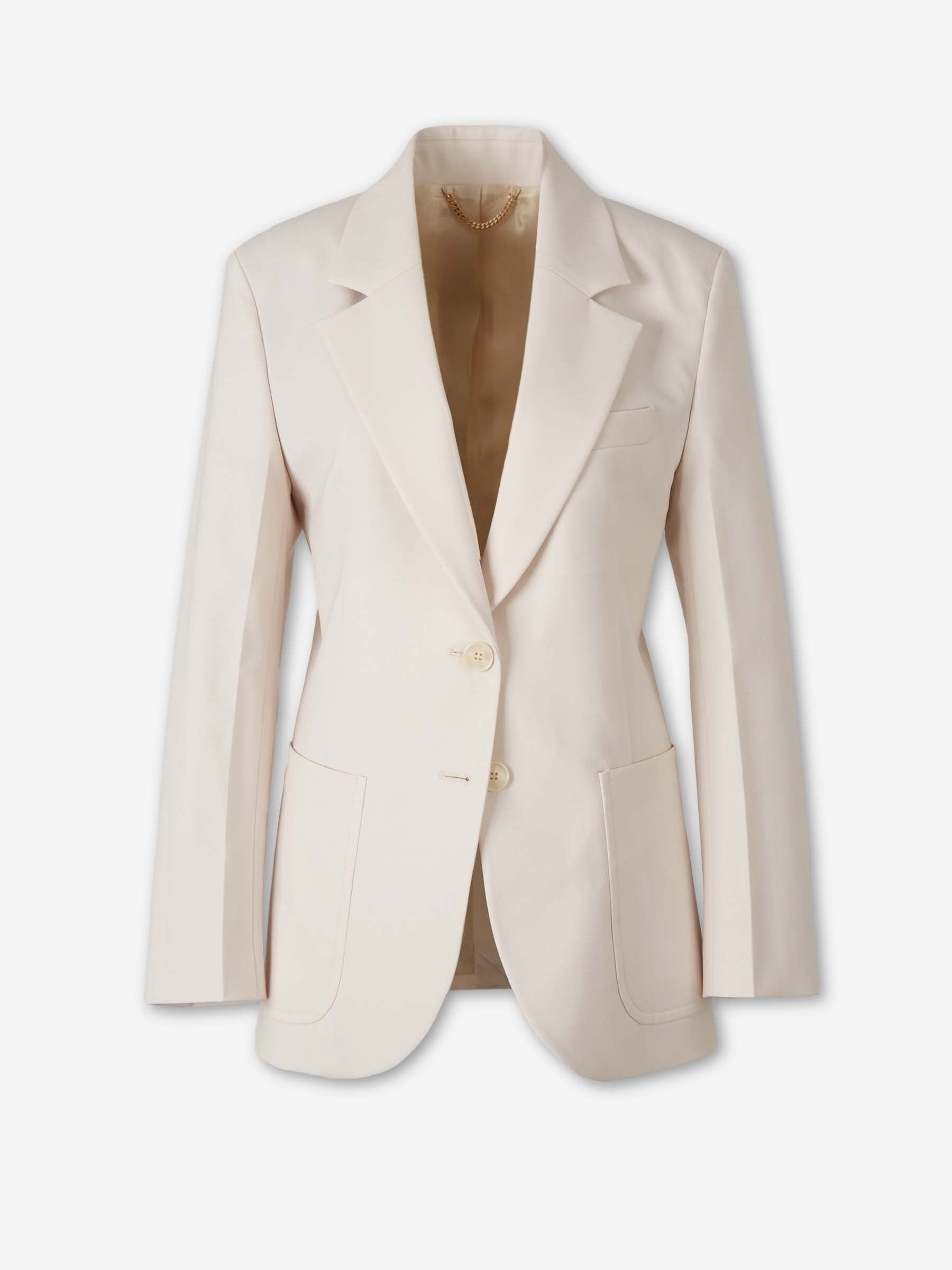 Victoria Beckham Mujer Barcelona Blazer Recta Lana color Marfil sku 741-002313 01 - Foto 1