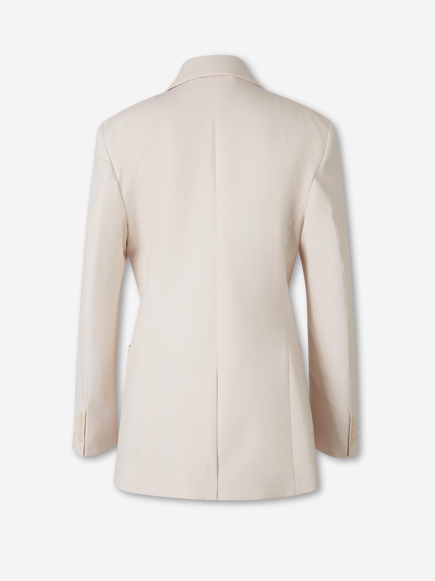 Victoria Beckham Mujer Barcelona Blazer Recta Lana color Marfil sku 741-002313 01 - Foto 2