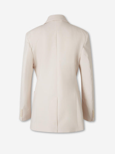 Victoria Beckham Mujer Barcelona Blazer Recta Lana color Marfil sku 741-002313 01 - Foto 2