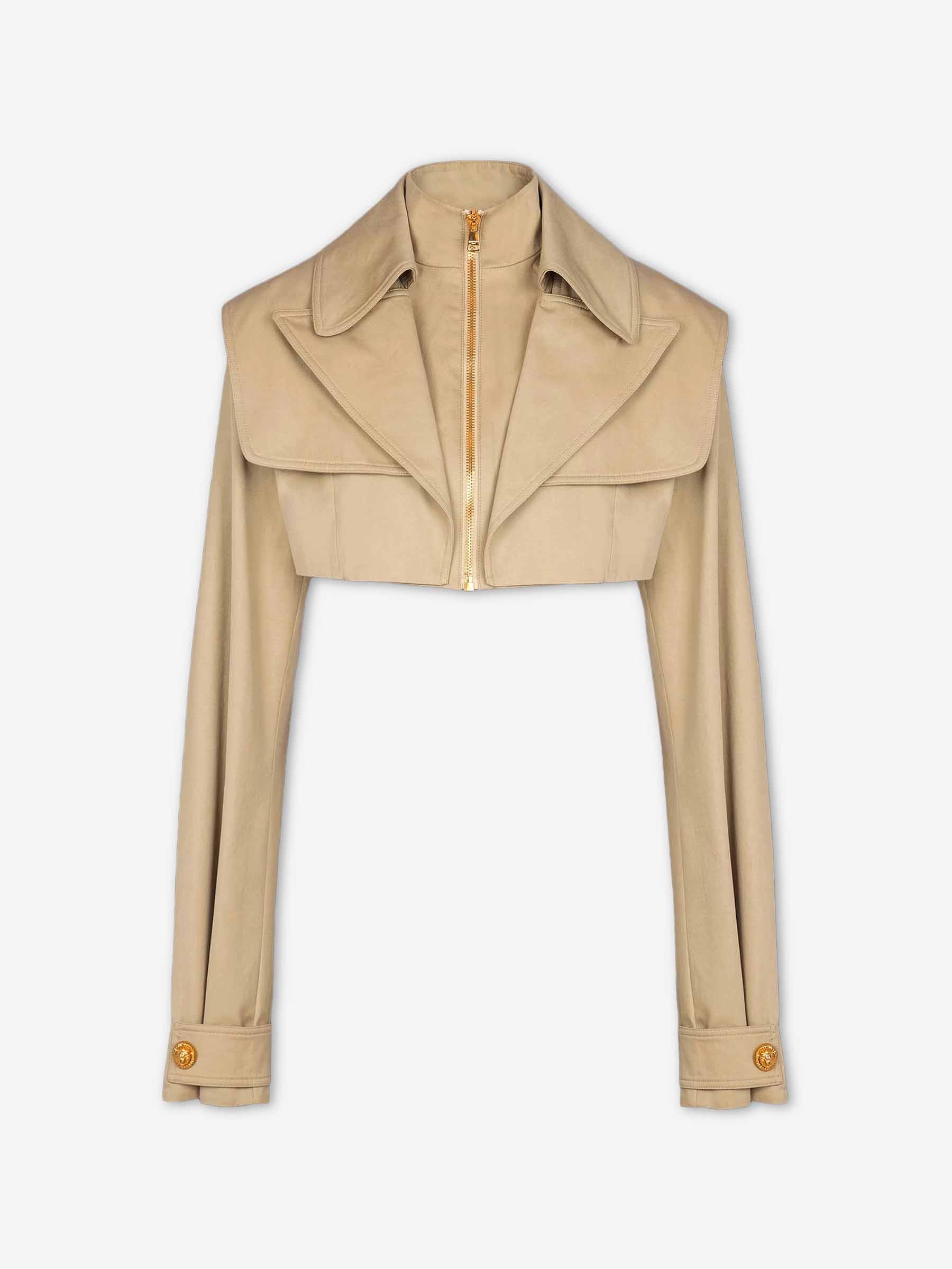 Balmain Mujer Barcelona Gabardina Cropped color Camel sku 741-002322 01 - Foto 1