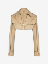 Balmain Mujer Barcelona Gabardina Cropped color Camel sku 741-002322 01 - Foto 1