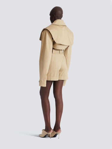 Balmain Mujer Barcelona Gabardina Cropped color Camel sku 741-002322 01 - Foto 3