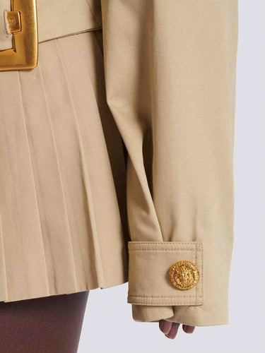 Balmain Mujer Barcelona Gabardina Cropped color Camel sku 741-002322 01 - Foto 4