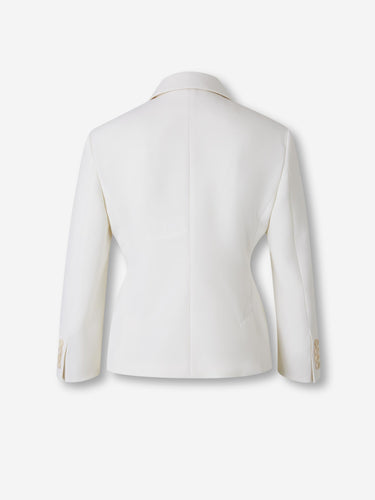 Max Mara Mujer Barcelona Blazer Cropped  Lana color Blanco sku 741-002327 01 - Foto 2