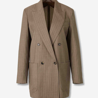 Max Mara Mujer Barcelona Blazer Raya Diplomática color Camel sku 741-002328 01 - Foto 1