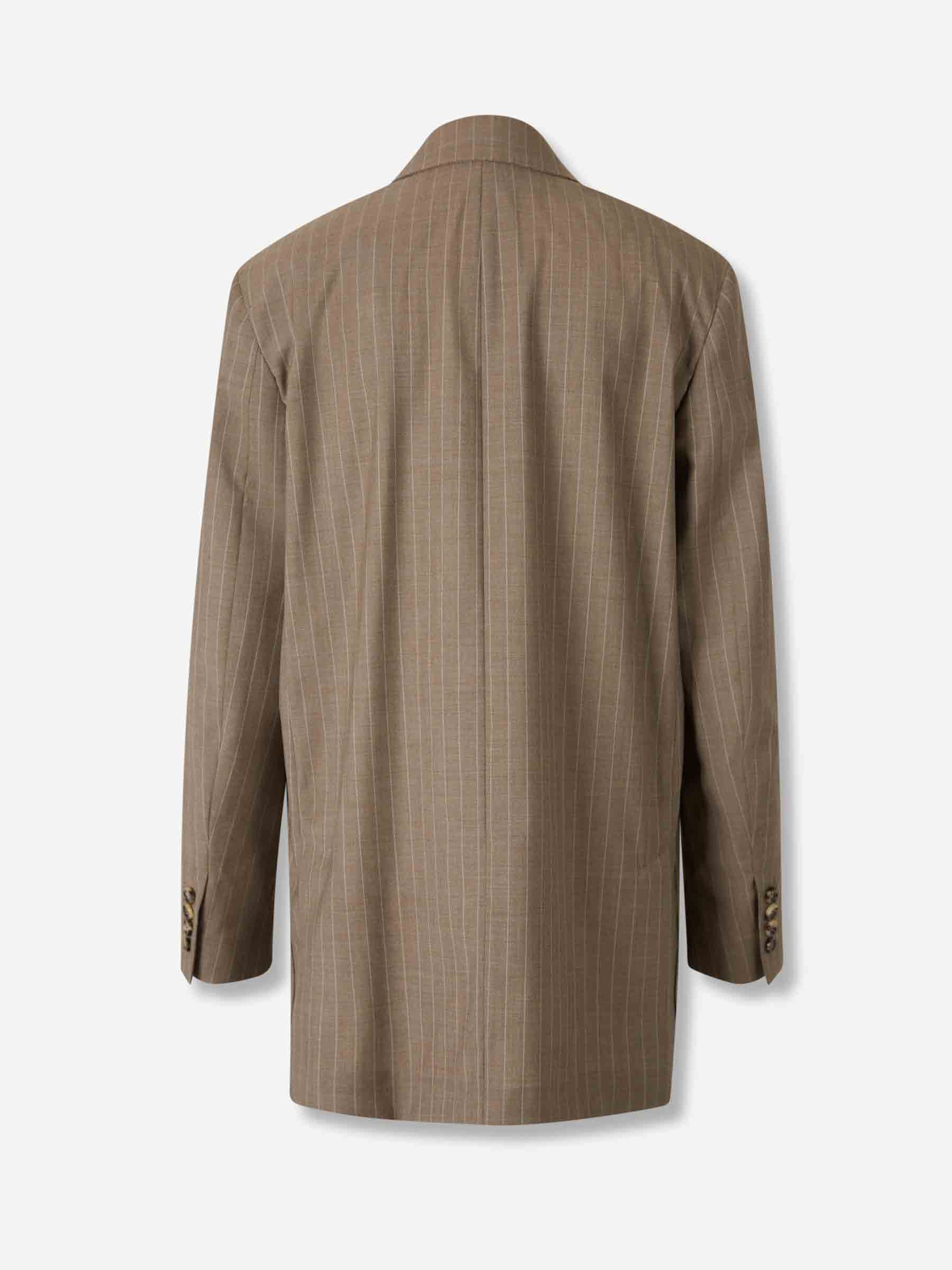 Max Mara Mujer Barcelona Blazer Raya Diplomática color Camel sku 741-002328 01 - Foto 2
