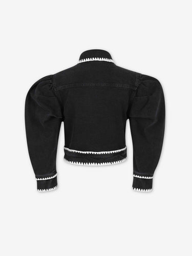 Farm Rio Mujer Barcelona Chaqueta Denim cCrochet color Negro sku 741-002329 01 - Foto 2