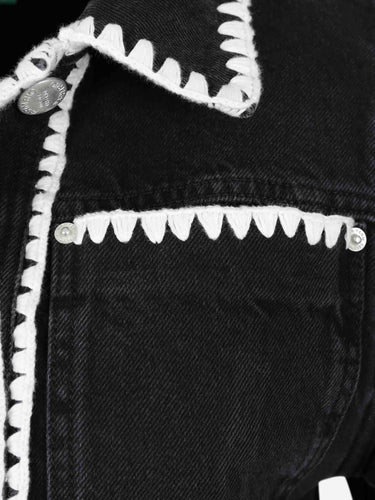 Farm Rio Mujer Barcelona Chaqueta Denim cCrochet color Negro sku 741-002329 01 - Foto 4