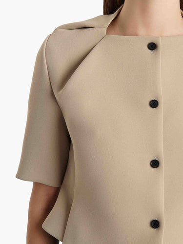 Khaite Mujer Barcelona Blazer Franc color Beige sku 741-002337 01 - Foto 4