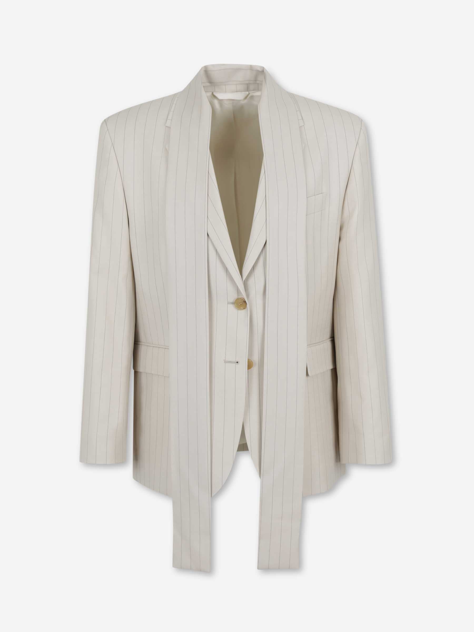 Acne Studios Mujer Barcelona Blazer Recta Lana color Crema sku 741-002347 01 - Foto 1