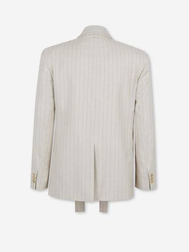 Acne Studios Mujer Barcelona Blazer Recta Lana color Crema sku 741-002347 01 - Foto 2