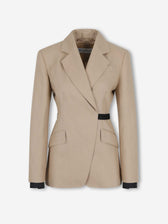 Max Mara Mujer Barcelona Blazer Cruzada de Lino color Camel sku 741-002348 01 - Foto 1