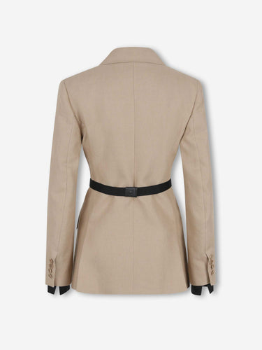 Max Mara Mujer Barcelona Blazer Cruzada de Lino color Camel sku 741-002348 01 - Foto 2
