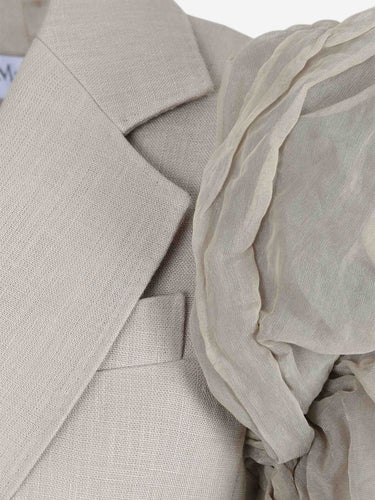 Max Mara Mujer Barcelona Blazer con Volantes color Beige sku 741-002349 01 - Foto 4