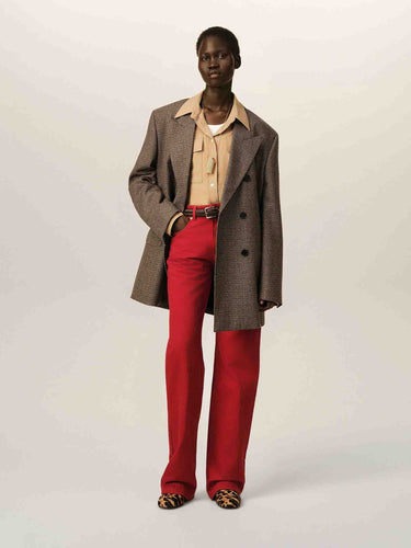 Ami Paris Mujer Barcelona Blazer Estampada Cruzada color Marrón sku 741-002355 01 - Foto 2