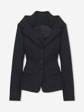 McQueen Mujer Barcelona Blazer Hombros Descubiertos color Negro sku 741-002356 01 - Foto 1