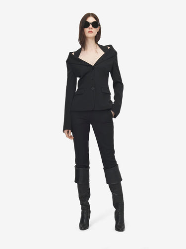 McQueen Mujer Barcelona Blazer Hombros Descubiertos color Negro sku 741-002356 01 - Foto 2