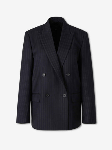 Nili Lotan Mujer Barcelona Blazer Cruzada Raya Diplomática color Azul Noche sku 741-002361 01 - Foto 1