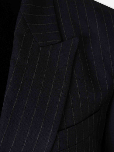 Nili Lotan Mujer Barcelona Blazer Cruzada Raya Diplomática color Azul Noche sku 741-002361 01 - Foto 3