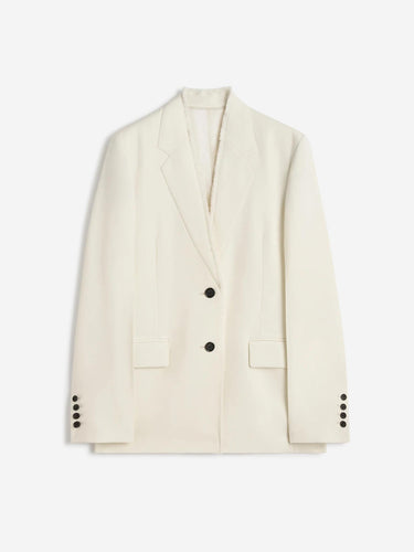 TOTEME Mujer Barcelona Blazer Recta Deshilachada color Marfil sku 741-002365 01 - Foto 1