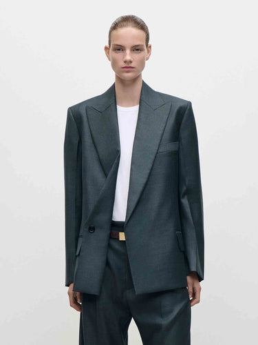 Victoria Beckham Mujer Barcelona Blazer Lana Olie color Gris Antracita sku 741-002380 01 - Foto 2
