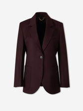Victoria Beckham Mujer Barcelona Blazer Recta Franela color Burdeos sku 741-002382 01 - Foto 1