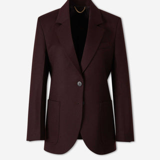 Victoria Beckham Mujer Barcelona Blazer Recta Franela color Burdeos sku 741-002382 01 - Foto 1