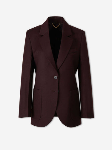 Victoria Beckham Mujer Barcelona Blazer Recta Franela color Burdeos sku 741-002382 01 - Foto 1