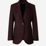 Victoria Beckham Mujer Barcelona Blazer Recta Franela color Burdeos sku 741-002382 01 - Foto 1