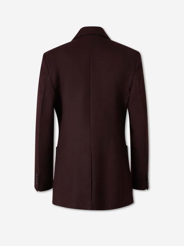 Victoria Beckham Mujer Barcelona Blazer Recta Franela color Burdeos sku 741-002382 01 - Foto 2