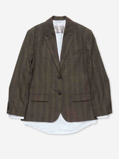 Acne Studios Mujer Barcelona Blazer Capas Cuadros color Marrón sku 741-002388 01 - Foto 1