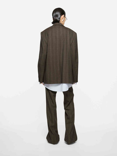 Acne Studios Mujer Barcelona Blazer Capas Cuadros color Marrón sku 741-002388 01 - Foto 4