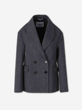 Balenciaga Mujer Barcelona Blazer Lana Estola color Gris Antracita sku 741-002396 01 - Foto 1