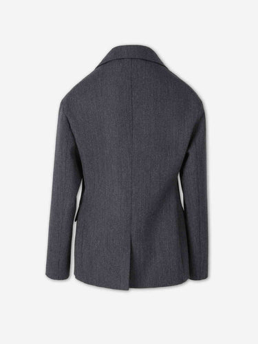 Balenciaga Mujer Barcelona Blazer Lana Estola color Gris Antracita sku 741-002396 01 - Foto 2