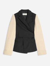 Dries Van Noten Mujer Barcelona Blazer Mangas Punto color Blanco Y Negro sku 741-002397 01 - Foto 1