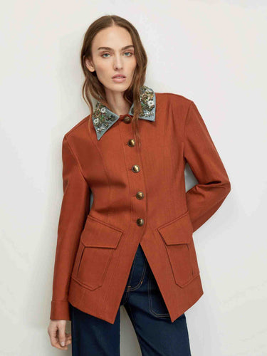 Veronica Beard Mujer Barcelona Chaqueta Casual Laramie color Naranja Oscuro sku 741-002399 01 - Foto 4